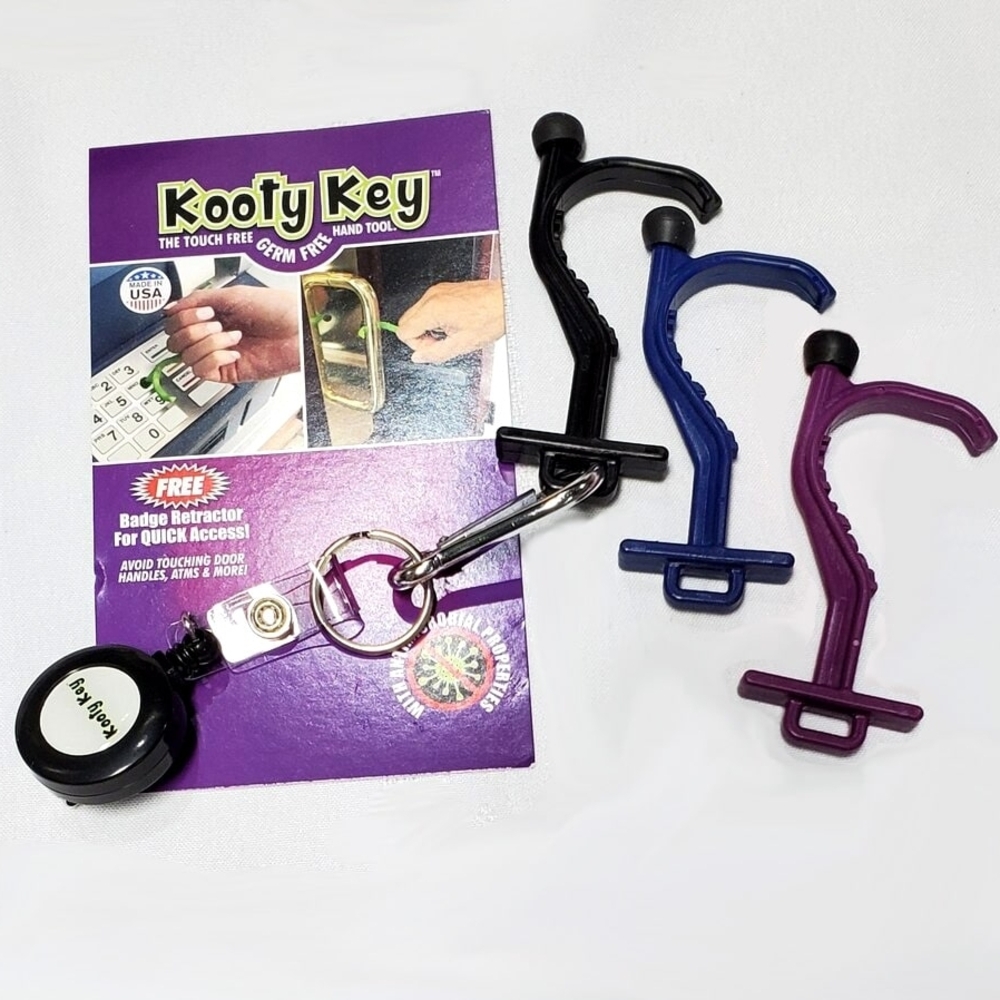 Original KOOTY KEY No-Touch Tool Set  BLACK GERM Gag Gift Festival Gear Stocking